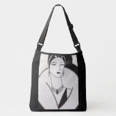 1928 art deco vrouw crossbody tas (Voorkant)