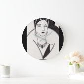 1928 art deco vrouw grote klok (Huis)
