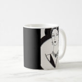 1928 art deco vrouw koffiemok (Voorkant rechts)