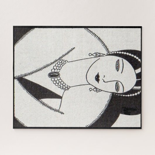 1928 art deco vrouw legpuzzel (Horizontaal)