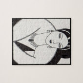 1928 art deco vrouw legpuzzel (Horizontaal)