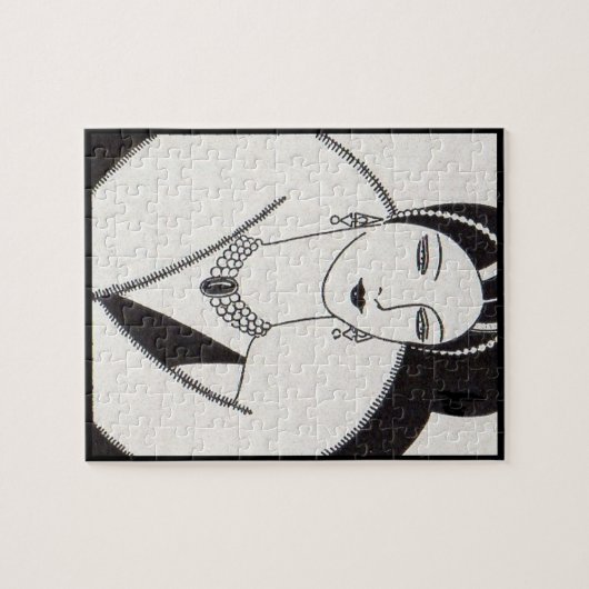 1928 art deco vrouw legpuzzel (Horizontaal)