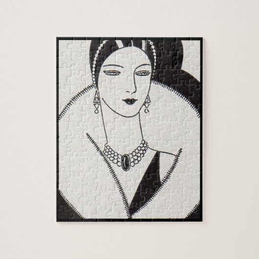 1928 art deco vrouw legpuzzel (Verticaal)