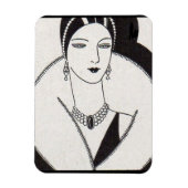 1928 art deco vrouw magneet (Verticaal)