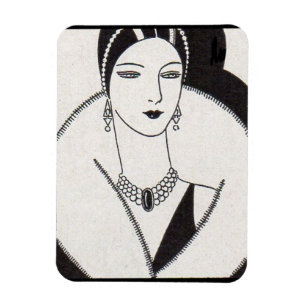 1928 art deco vrouw magneet