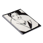 1928 art deco vrouw notitieboek (Rechterzijde)