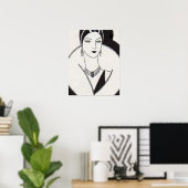 1928 art deco vrouw poster (Thuiskantoor)