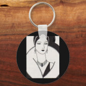 1928 art deco vrouw sleutelhanger (Voorkant)