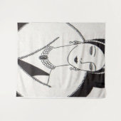 1928 art deco vrouw wandkleed (Voorkant (horizontaal))