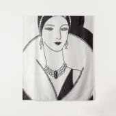 1928 art deco vrouw wandkleed (Voorkant)