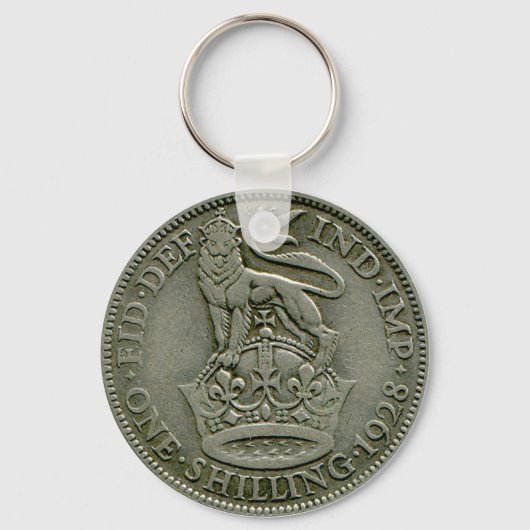 1928 Britse shilling keyring Sleutelhanger (Voorkant)
