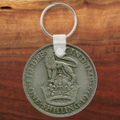 1928 Britse shilling keyring Sleutelhanger (Voorkant)
