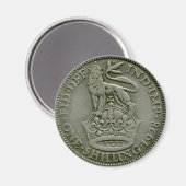 1928 Britse shilling magneet (Voorkant / Achterkant)