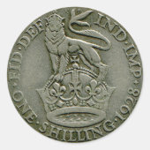 1928 Britse shilling sticker (Voorkant)