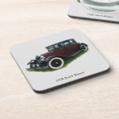 1928 Buick Master set met 6 onderzetters (Linkerzijde)