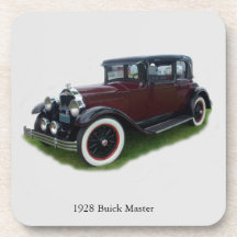 1928 Buick Master set met 6 onderzetters