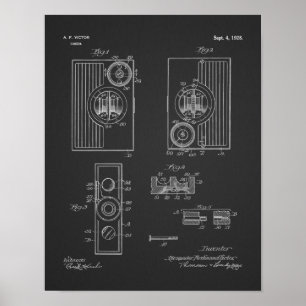 1928  camera patenttekenafdrukken poster