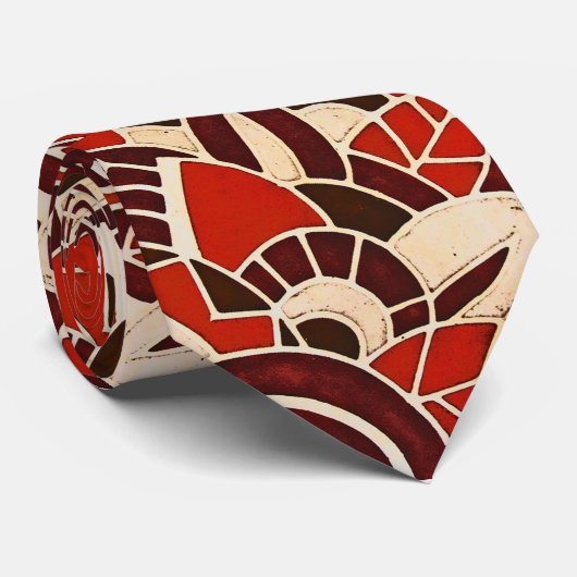 1928 Deco-glasplaat van het Oviatt-gebouw Stropdas (Opgerold)