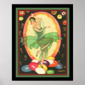 1928 Deco Print - Chiostri "Party Girl" 16x20 (Voorkant)