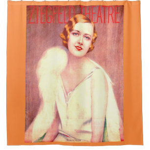 1928 Het Ziegfeld Theaterprogramma bestrijkt Maril Douchegordijn