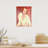 1928 Het Ziegfeld Theaterprogramma bestrijkt Maril Poster (Keuken)