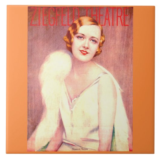 1928 Het Ziegfeld Theaterprogramma bestrijkt Maril Tegeltje (Voorkant)