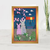 1928 Jaar van de Konijnengeboorte Chinees Kaart (Voorkant)