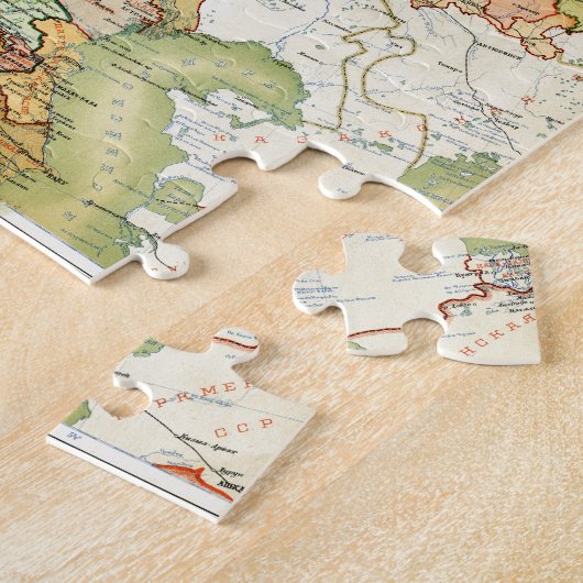 1928 Kaart van het voormalige Sovjet-Unie USSR Rus Legpuzzel (Zijkant)