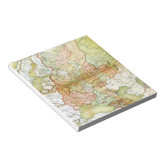 1928 Kaart van het voormalige Sovjet-Unie USSR Rus Notitieblok (Schuin)