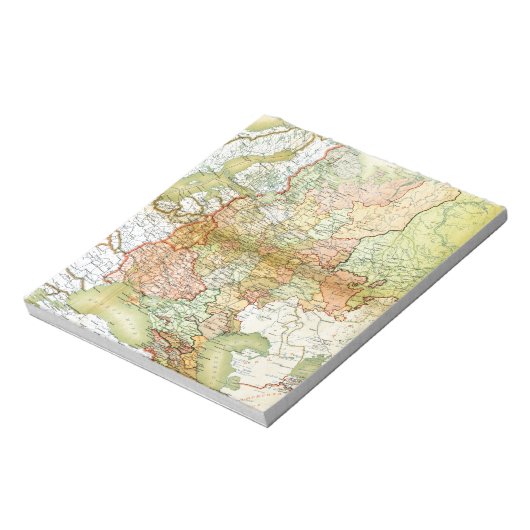 1928 Kaart van het voormalige Sovjet-Unie USSR Rus Notitieblok (Linkerzijde)