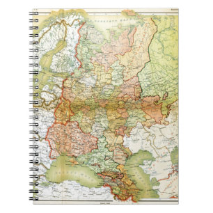 1928 Kaart van het voormalige Sovjet-Unie USSR Rus Notitieboek
