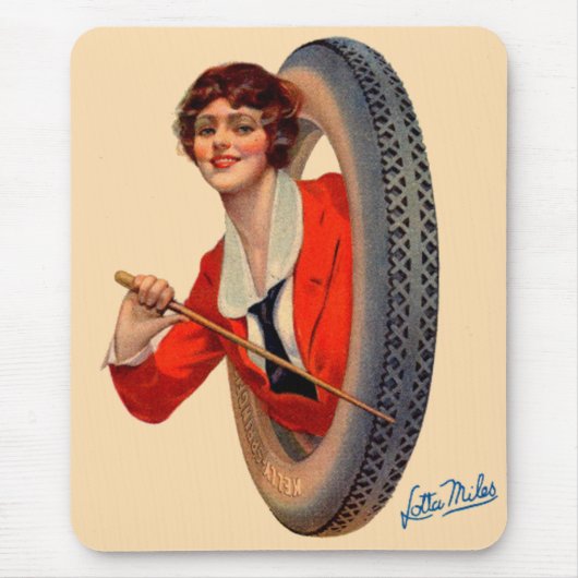 1928 Kelly-Springfields bandenmascotte Lotta Miles Muismat (Voorkant)