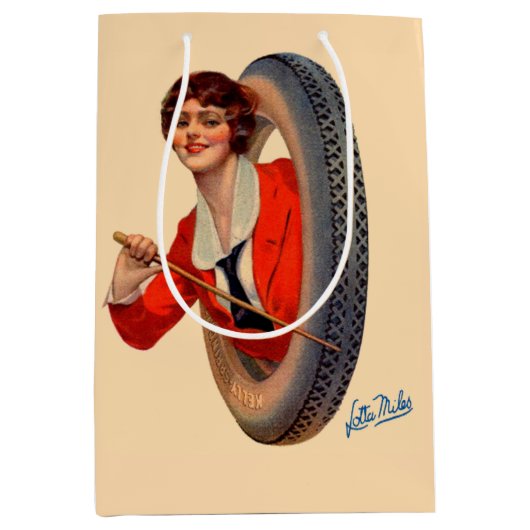 1928 Kelly-Springfields Tire mascot Lotta Miles Medium Cadeauzakje (Voorkant)