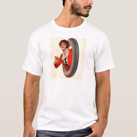 1928 Kelly-Springfields Tire mascot Lotta Miles T-shirt (Voorkant)