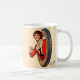 1928 Kelly-Springfields Tire mascotte Lotta Miles Koffiemok