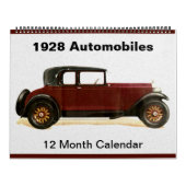 1928 Klassieke auto's Oude Antiek auto's  coupe Kalender (Hoes)
