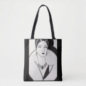 1928 kunstdecovrouwprins tote bag (Voorkant)