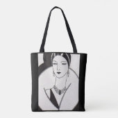 1928 kunstdecovrouwprins tote bag (Achterkant)