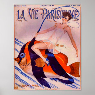 1928 La Vie Parisienne Magazine Hoesje Poster
