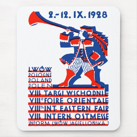 1928 Lwow Eastern International Fair Muismat (Voorkant)