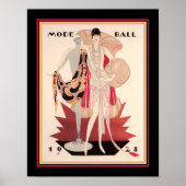 1928 Mode Ball Art Deco Poster (Voorkant)