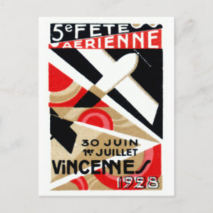 1928 Paris Air Show Briefkaart