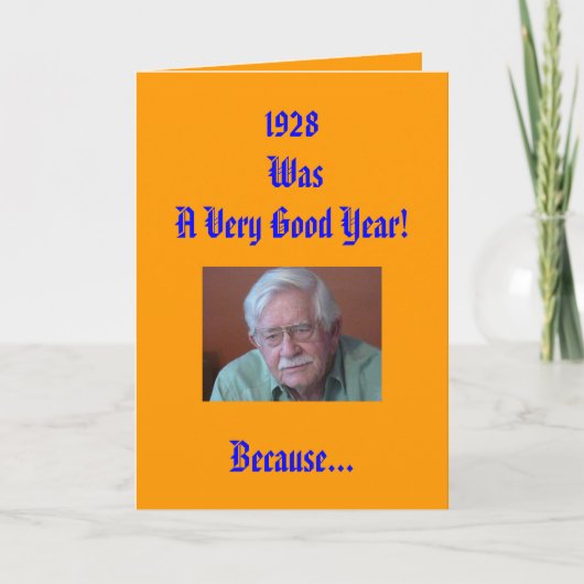 1928 was een goed jaar! kaart (Voorkant)