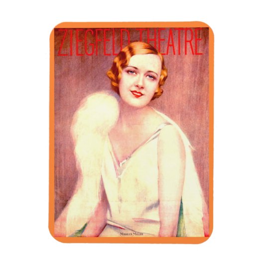 1928 Ziegfeld Theatre Programma bestrijkt Marilyn Magneet (Verticaal)