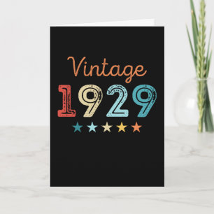 1929 100e verjaardag Retro Gift 100 jaar Kaart
