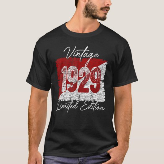 1929 94 jaar oud 94e Mannen op de geboorte T-shirt (Voorkant)