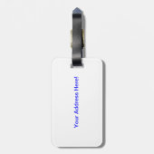 1929 Art Deco Strandbad Lido Luzern Bagagelabel (Achterkant verticaal)