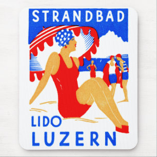 1929 Art Deco Strandbad Lido Luzern Muismat