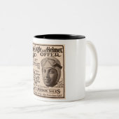 1929 AVIATION GOGGLES etc ADVERTEREN Tweekleurige Koffiemok (Voorkant rechts)