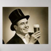 1929 Beer Drinker Poster (Voorkant)